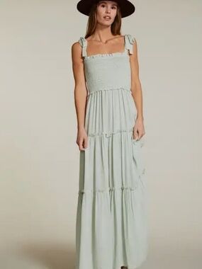 Sage Tiered Maxi Dress